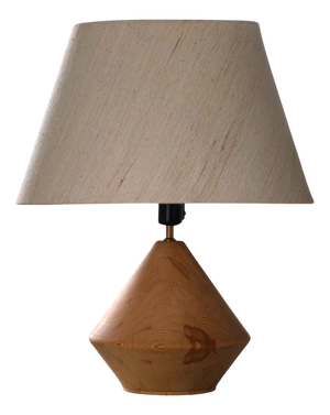 Danish Modern Sculptural Wooden Table Lamp from Kirk, 1980s
