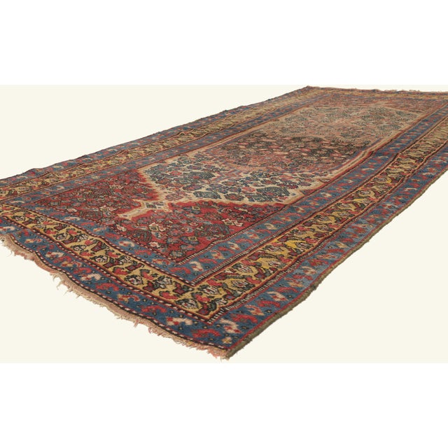 22081 Antique Persian Lori Rug, 04'08 x 09'09. The Guardian's Legacy: Late 19th Century Persian Lori Masterpiece of Tribal...