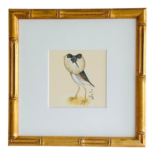Hand-Painted Bird Painting. Framed For Sale