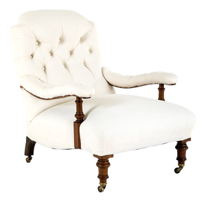 Victorian English Open Armchair by Cornelius V Smith