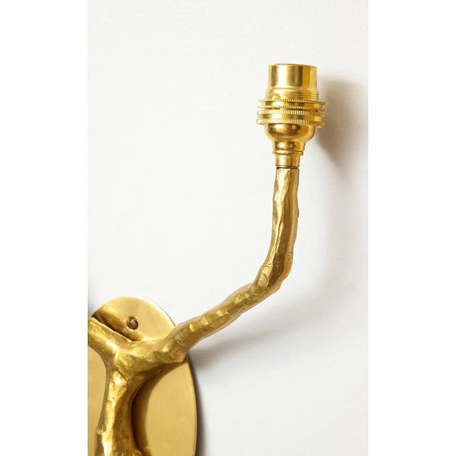 Metal Bespoke Arbre Brass Sconces - a Pair For Sale - Image 7 of 9