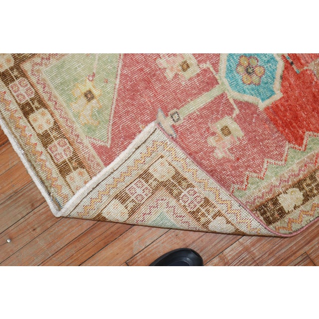 Vintage Turkish Scatter Wool Rug For Sale - Image 12 of 18