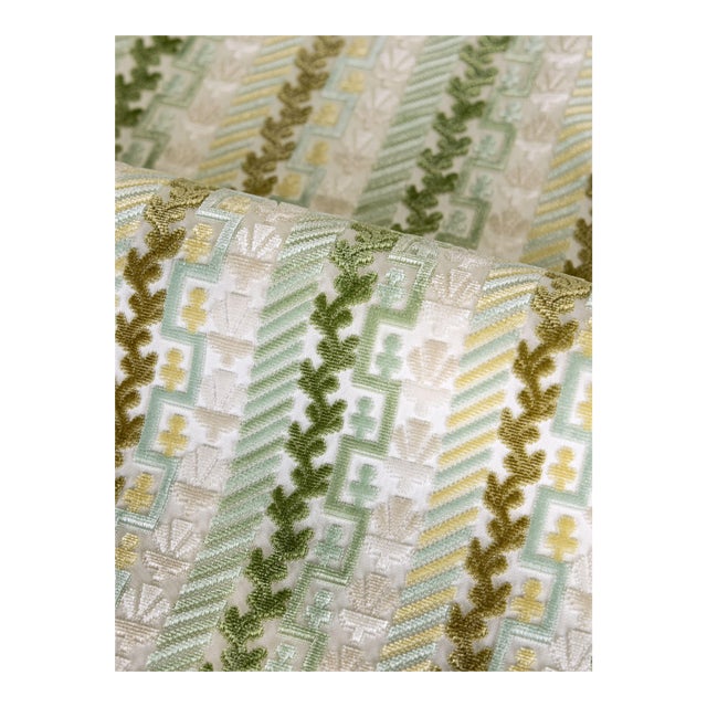 Sample - The House of Scalamandré Villelaure Fabric, Moss For Sale