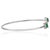 Not Yet Made - Made To Order Modernist Emerald & Diamond Toi Et Moi Open Cuff Bangle, May Birthstone Gift For Sale - Image 5 of 12
