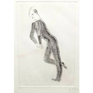 Charles Kiffer, Maurice Chevalier, Original Drypoint Etching, 1920s For Sale