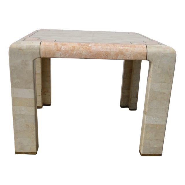 Vintage Stone Marquetry Living Room Table, 1950s For Sale