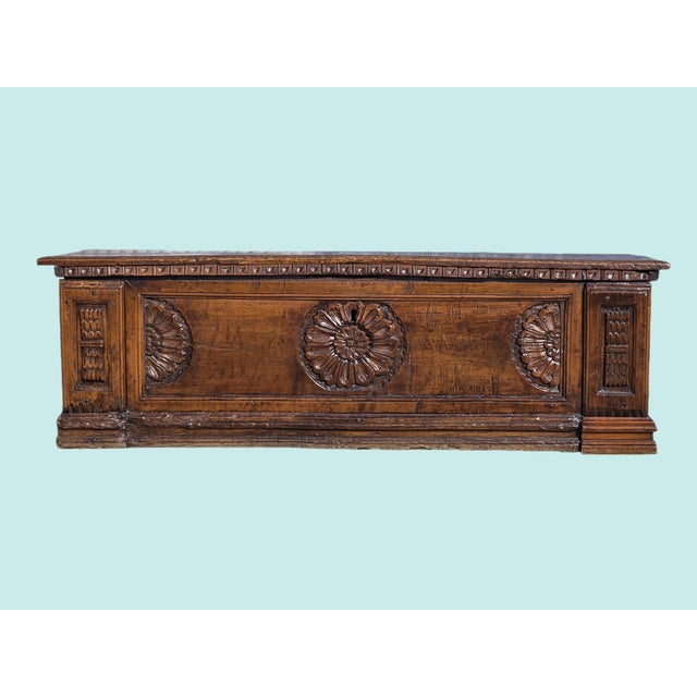 Rustic Trentino Chest, 18th Century A beautiful and authentic period chest, attributed to the Trentino area, likely Val di...