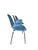 Vintage Mid-Century Modern Blue Fiberglass Shell Chairs, Chrome Legs, Set of Four For Sale - Image 9 of 18
