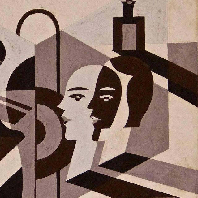 Vogue - Original Ink and Tempera by Fortunato Depero - 1929 ca. 1929 ca. For Sale - Image 3 of 5