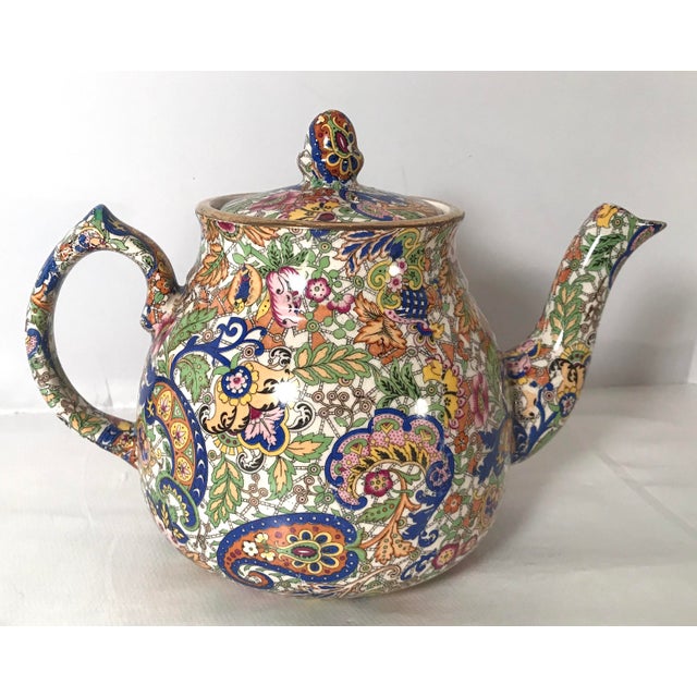 Vintage MidCentury Wade Heath English Chintz Teapot Chairish