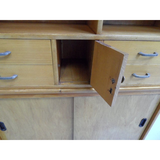 Mid-Century Wall Unit with Open Bookcase, 1950s For Sale - Image 8 of 11
