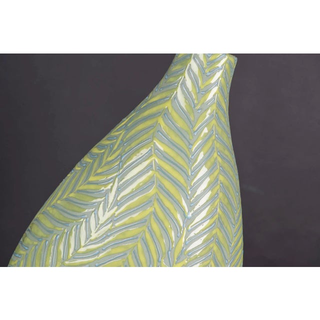 Contemporary Fern Bottle with Small Base in Gress Green from VGnewtrend For Sale - Image 3 of 8
