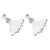 Late 20th Century Kenneth Jay Lane Silver, Faux Pearl, Cz & Crystal Tassel Statement Earrings - 2 Pi For Sale