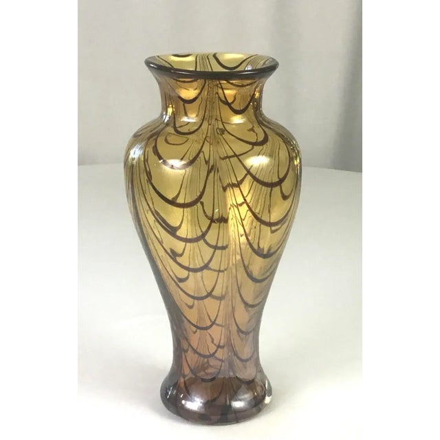 1970s Studio Hand Blown Vase For Sale - Image 4 of 9