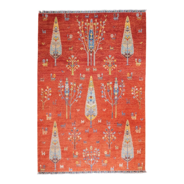 Contemporary Gabbeh Rug 6'8'' X 9'9'' For Sale