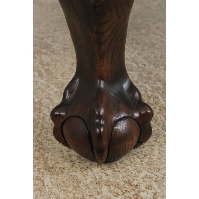 Large Clawfoot Glass Top Coffee Cocktail Table For Sale - Image 16 of 16