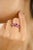 Ruby Red Contemporary White Gold Ruby Ring in Pinion Bezel Setting Size 5.5 For Sale - Image 8 of 12