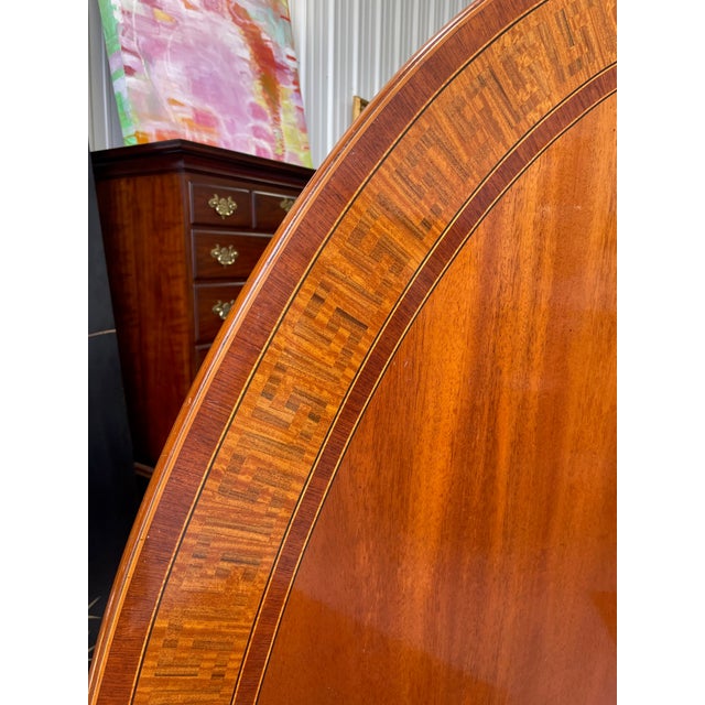 Bevan Funnell Ltd. Large Oval Mahogany Tilt-Top Table For Sale - Image 4 of 9
