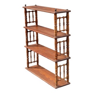 French Antique First Half XXth Century Wall Shelf in Solid Wood. For Sale