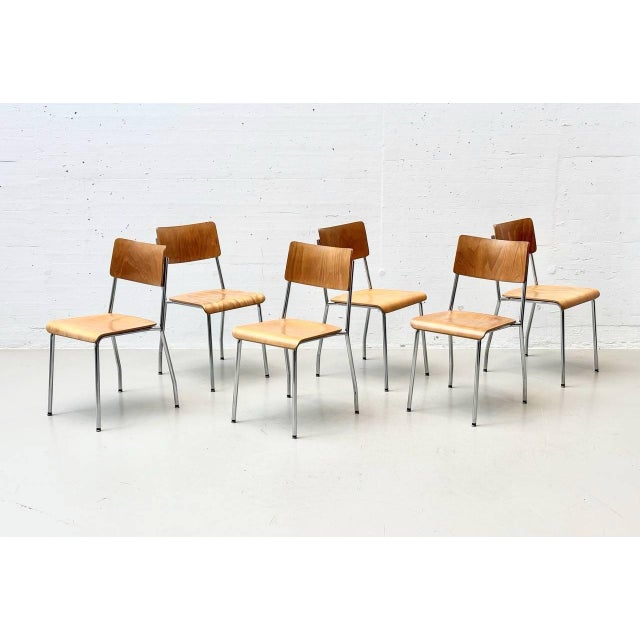 These forum ii chairs from the horgen glarus furniture factory exemplify the swiss design tradition, where functionality,...