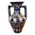 1930s French Hand-Painted Blue & White Terracotta Vase | Montpellier Pottery For Sale