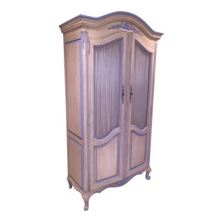 Antique Armoire With Matching End Tables For Sale