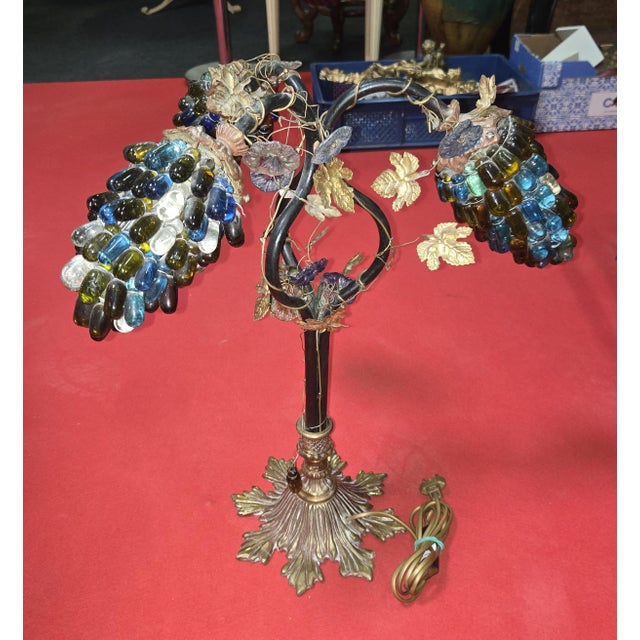 1970s Glass Bunches Table Lamp, 1970s For Sale - Image 5 of 6