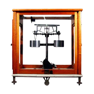 1960 Double-Deck Precision Analytical Balance by Galileo Sartorius in Glass Case