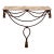 Italian Rope and Tassel Gilt Iron Wall Mount Console Table, Marble Top, 1960s For Sale
