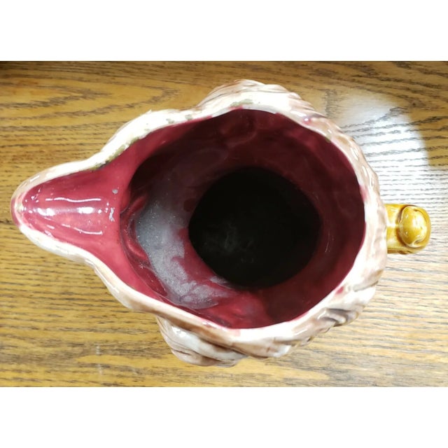 Early 20th Century French Onnaing Majolica Camille Pelletan Figural Pitcher For Sale In New Orleans - Image 6 of 7