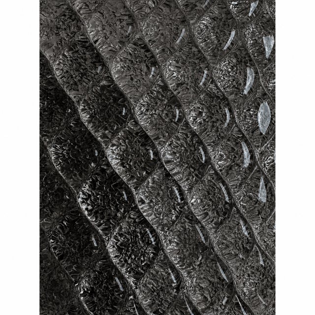 Glass Modern Italian Gray “Graniglia” Rhombus Murano Glass Sconces, Pair For Sale - Image 7 of 7