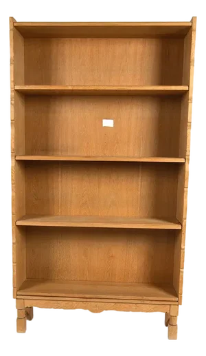 1970s Danish Oak Bookcase in the Style of Henning Kjærnulf