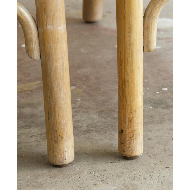 Pair, Soft Yellow Butterfly Motif McGuire Double Cane Barrel Back Club Chairs, Late 20th Century For Sale - Image 9 of 9