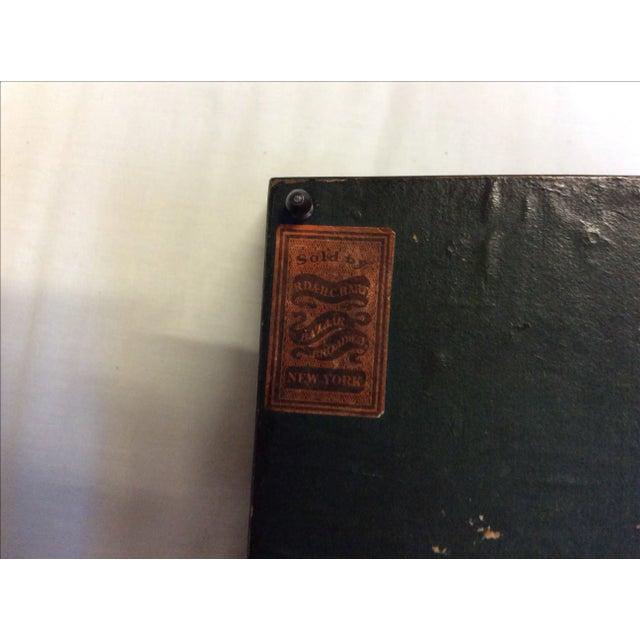 Antique Box With Tack Work Decorations For Sale - Image 9 of 10