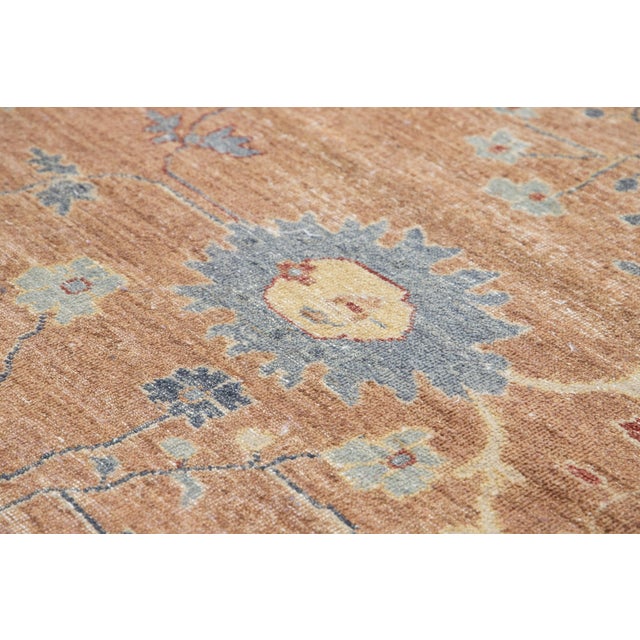 2020s Brown Apadana's Handmade Modern Tabriz-Style Oversized Indian Wool Rug For Sale - Image 5 of 12