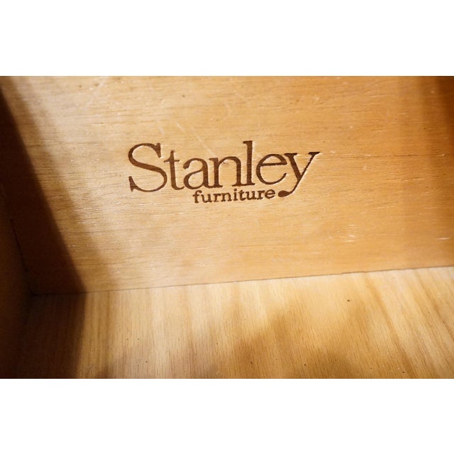 Stanley Furniture Solid Walnut Italian Provincial 40" Door Chest For Sale - Image 10 of 15