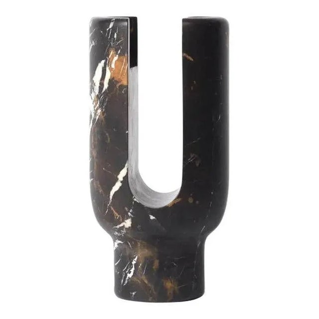 Black Marble Lyra Candleholder by Dan Yeffet For Sale - Image 9 of 9
