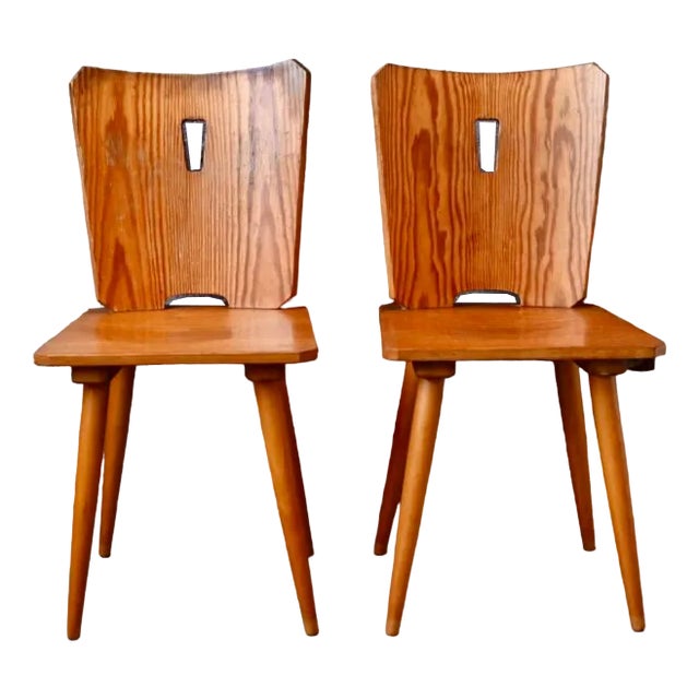Set of Brutalist Side Chairs, France, 1970s For Sale