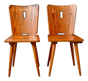 Set of Brutalist Side Chairs, France, 1970s