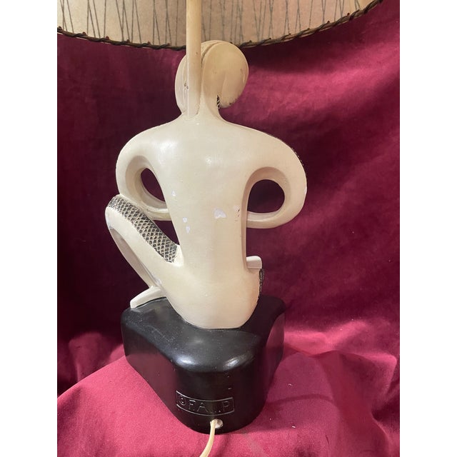 1950s FAIP Lamps Moderne Stylized in the Style of Frederic Weinberg With Original Shades - a Pair For Sale - Image 12 of 12