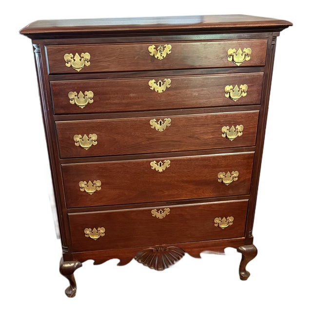 Mid 20th Century Chippendale Chest of Drawers From Statton For Sale