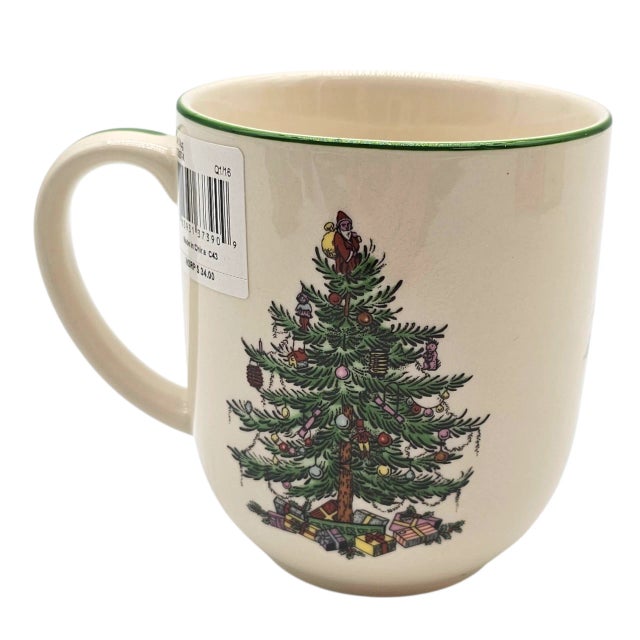 Traditional Spode Christmas Tree Café Mugs, Set of 4, 14oz Gift Boxed For Sale - Image 3 of 13
