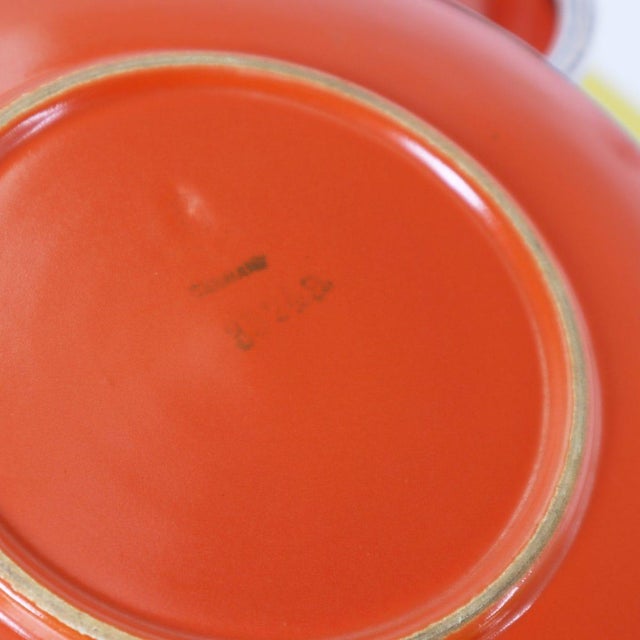 Glass Vintage German Centerpiece with Plates from Karlsruhe, 1960s, Set of 6 For Sale - Image 7 of 13