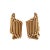 Vintage 14k Gold Retro Clip-on Earrings by F & F Felger, Mid-Century, A Pair For Sale - Image 9 of 9