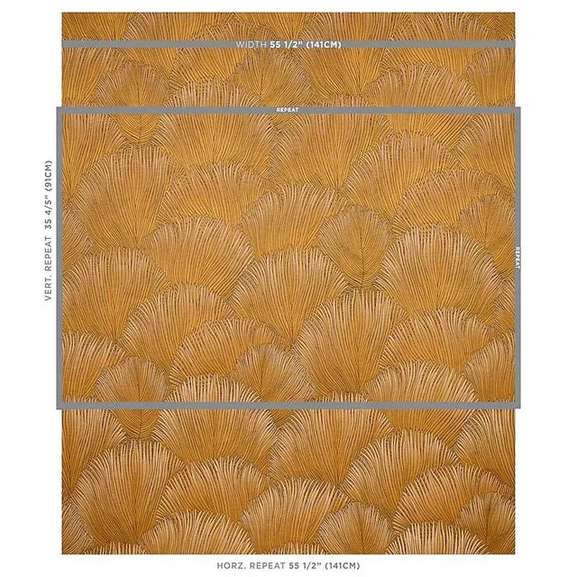 Fondale features a scalloped arrangement of palm fronds rendered in an intricate, dimensional weave with a subtle ombr√©...