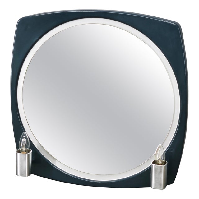 Italian Space Age Illuminated Mirror by Thema, 1970s For Sale