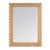 Glass Flora 30 in. W x 40 in. H Rectangular Rattan Scalloped Edge Wall Mirror, Natural Rattan For Sale - Image 7 of 7