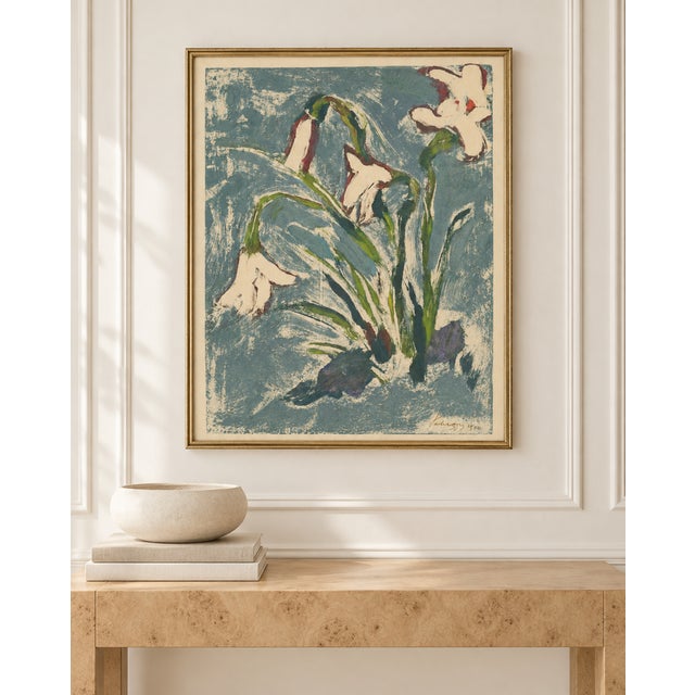 Abstract Vintage Abstract Floral Art Print by Zolo Palugyay - 8" X 10" For Sale - Image 3 of 9