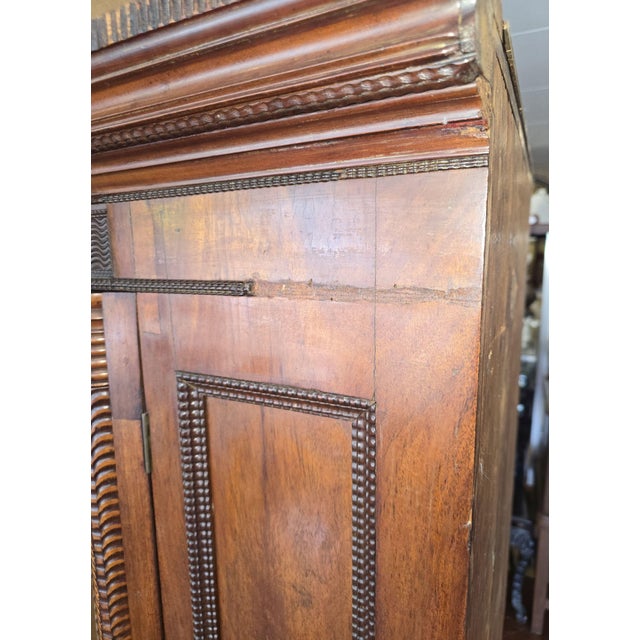 Chestnut 19th Century Burl Mahogany Wood Kunst Cabinet for Collectable Curiosities Flemish Germanic Low Countries For Sale - Image 8 of 10