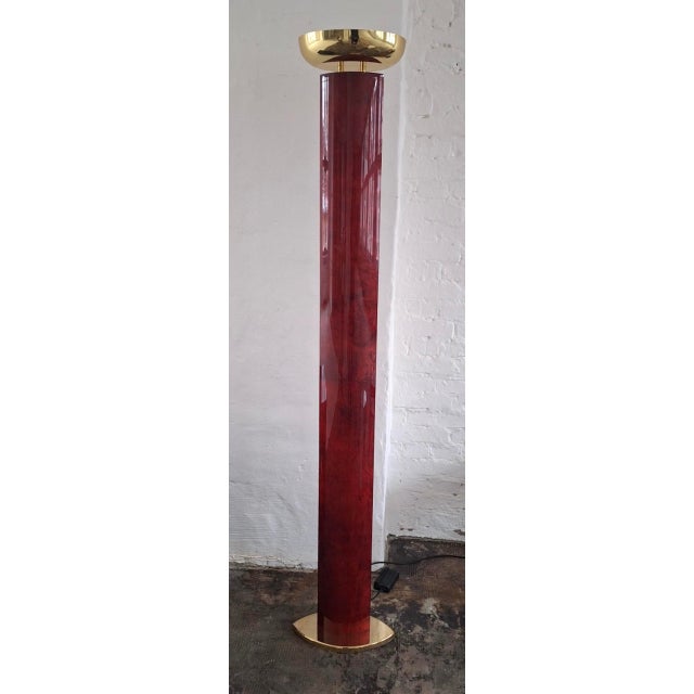 1970s Model 2591 Floor Lamp in Lacquered Parchment from Aldo Tura, Italy, 1970s For Sale - Image 5 of 18